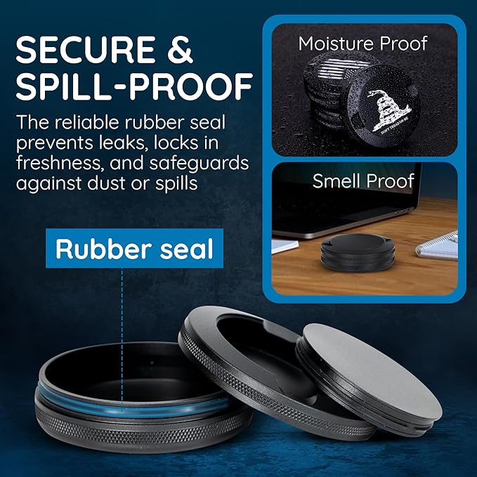 Premium Pouch Container | Metal Can | Moisture &amp Odor Proof Snus Can | Pouch Accessories