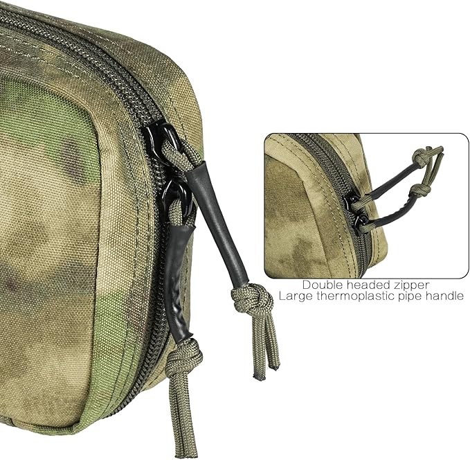 Ifak Pouch-Rapid Deployment Tactical MOLLE Trauma Kit Pouches Quick Release Tear-Off Medical First Aid Kit Organiser with Red Immediate Identify for Emergency Surviva.