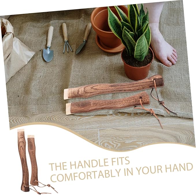 2pcs Short Curved Axe Handle Solid Wood Replacement for Hatchet with Hanging Feature Portable Options Durable Construction for Outdoor Use Versatile and Reliable