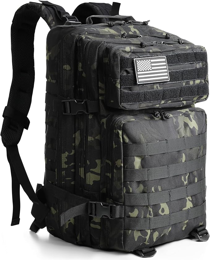 Military Tactical Backpack for Men 45L Molle Army 3 Days Assault Pack Bug Out Bag Water Resistant