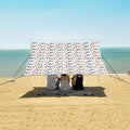 ALAZA Dog Bone Hearts Beach Tent Sun Shelter UPF50+ Protection Beach Shade Canopy w/ 4 Sandbags for Outdoor Camping Fishing Backyard Fun Picnic 10x9 ft