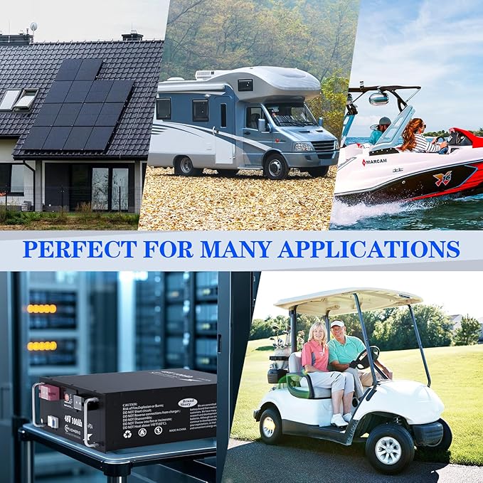 48V 100Ah LiFePO4 Battery - 200A Smart BMS Touch Screen &amp APP Control 10240W Max Output Ideal for Solar/Off-Grid Energy Storage