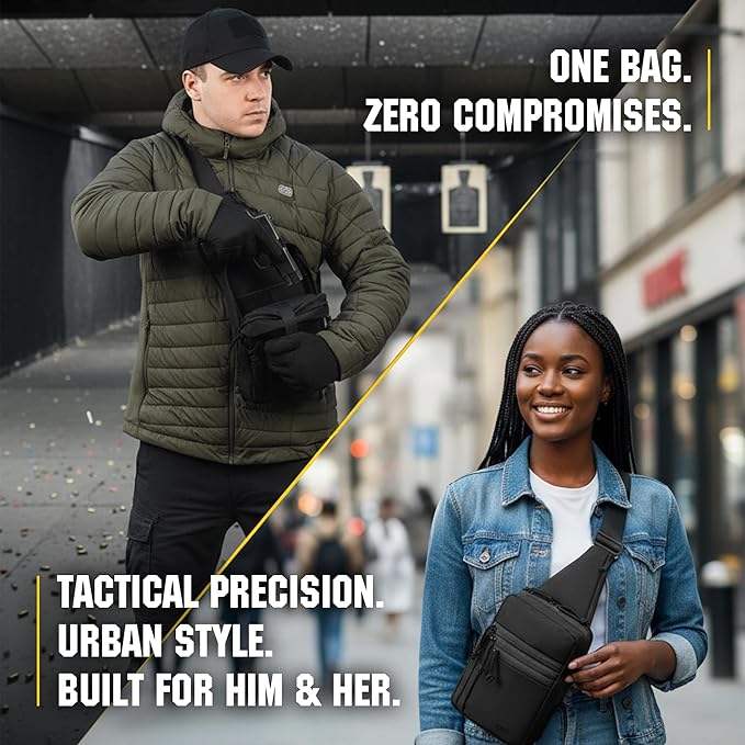 M-Tac CCW Sling Bag for Men &amp Women - EDC Shoulder Bag Tactical - Crossbody Concealed Carry Bag - Mens Chest Pack