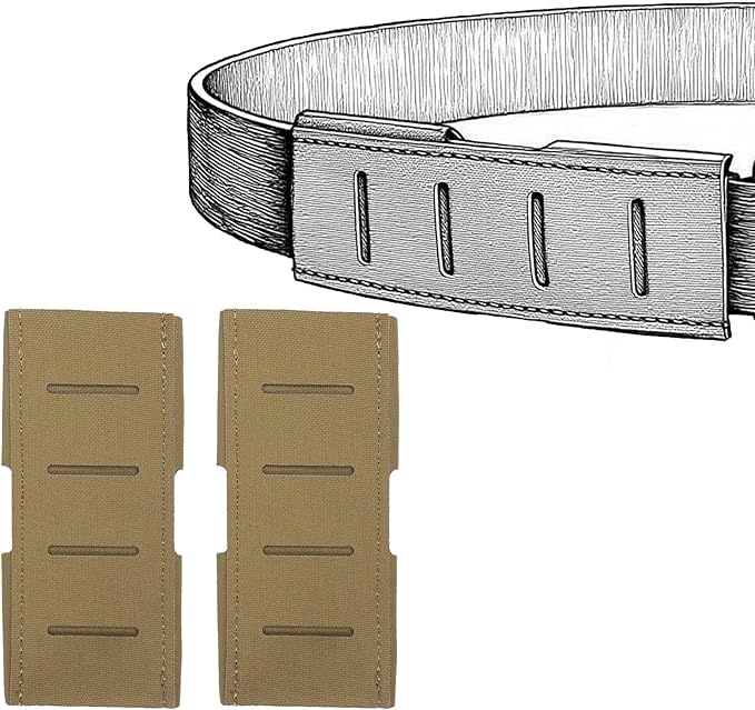 Detachable Horizontal MOLLE Single Module - Hook &amp Loop Adapter for Tactical Waist Rigs Secure Gear with Heavy-Duty Panels