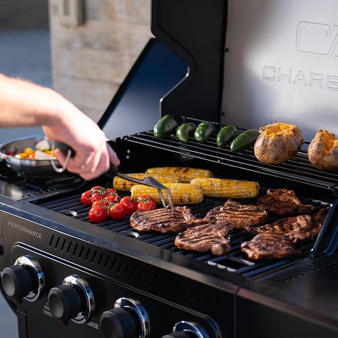 Charbroil Performance Series 4-Burner Gas Grill Cabinet with Side Burner Black - 463253925