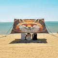 ALAZA Fox Mandala Beach Tent Sun Shelter Portable Canopy Sunshade for Outdoor Camping Picnics Backyard Fun 10x9 ft