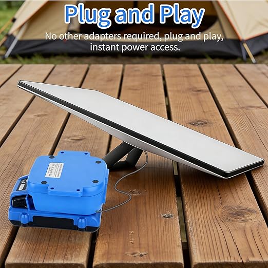 3.28FT for Starlink Mini Power Cable Compatible with Kobalt 24V Battery Battery Adapter Direct to Starlink Mini DC 18AWG Power Cable (Blue)