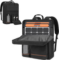 HODRANT Solar Panel Storage Bag Travel Backpack Compatible with Jackery SolarSaga 100W 100X 200W Padded Carrying Case for 2 Panels Portable Carrier with Pockets