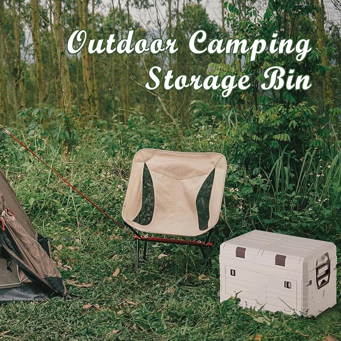 Collapsible Folding Storage Bin with 2 Compartments 42L Side Opening Organizer for Car Trunk Picnic Fishing Office