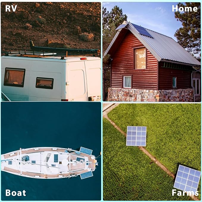 300 Watt 12Volt /24Volt Solar Panel Kit 2X150W Monocrystalline Module 30A Charge Controller for RV Boats Trailer CamperOff-Grid System (300W Solar kit)