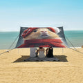ALAZA Christmas Hamster Beach Tent Sun Shelter UPF50+ Protection Beach Shade Canopy w/ 4 Sandbags for Outdoor Camping Fishing Backyard Fun Picnic 10x9 ft