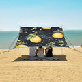 ALAZA Lemon Starry Night Galaxy Beach Tent Sun Shelter Portable Canopy Sunshade for Outdoor Camping Picnics Backyard Fun 10x9 ft