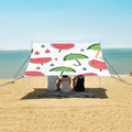 ALAZA Watermelon Umbrella Pattern Beach Tent Sun Shelter Portable Canopy Sunshade for Outdoor Camping Picnics Backyard Fun 10x9 ft