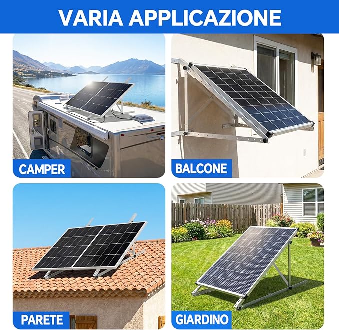 45 Solar Panel Mount Brackets Adjustable Solar Panel Tilt Mount Brackets for 100-400 Watts Solar Panel 2400Pa Windproof for Roof RV Ground Boat and Off-Grid (Brackets)