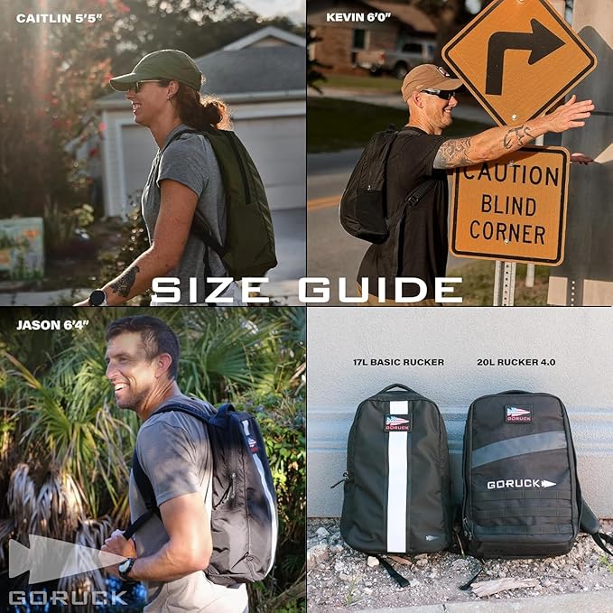 GORUCK Basic Rucker 17L Tactical Backpack – Durable Rucksack &amp MOLLE Daypack – Military Backpack for Men &amp Women - for Outdoor Hiking Training &amp Travel – Ranger Green