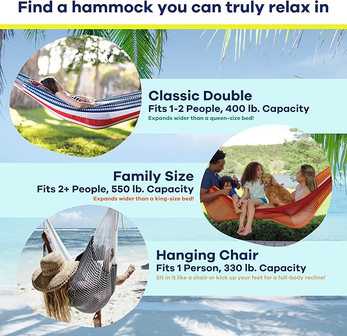Handwoven Hanging Chair by Yellow Leaf Hammocks - Fits 1 Person 330lb Max - Kick Back for Full-Body Recline - Weathersafe Ultra Soft Hang Anywhere - Color: Stripe Grey - White