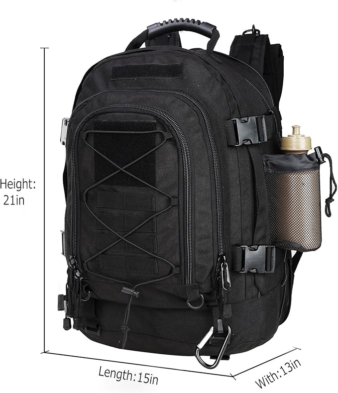 Greencity 3 Day Tactical Backpack Large Capacity Army Molle Bag Expandable Hiking Camping Hunting