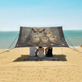 ALAZA Cute Owls Birds Beach Tent Sun Shelter UPF50+ Protection Beach Shade Canopy w/ 4 Sandbags for Outdoor Camping Fishing Backyard Fun Picnic 10x9 ft