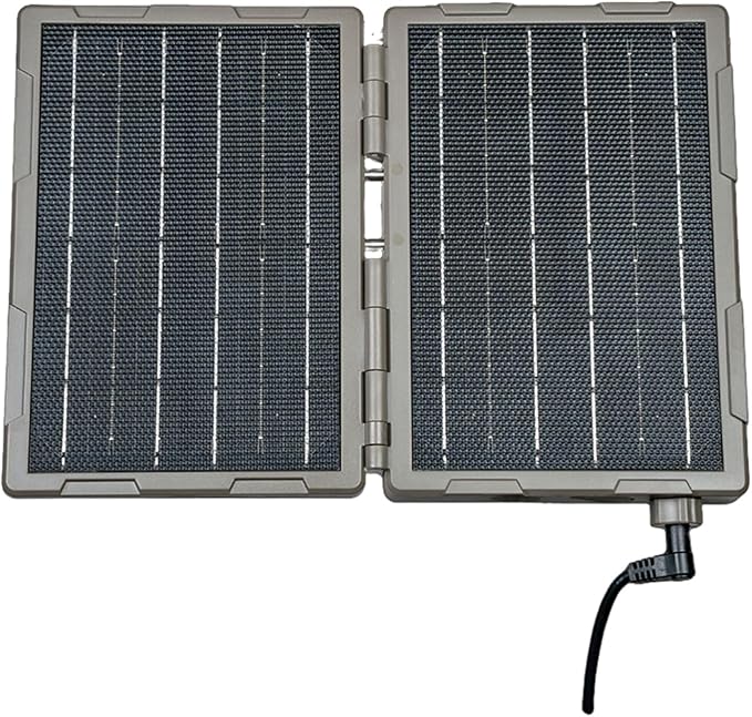 Tactacam Reveal Folding Solar Panel – 7.2W Output Built-in Lithium Battery Powers Trail Cameras Compatible with Reveal &amp Defend Cams Portable Design 12V/2A Output