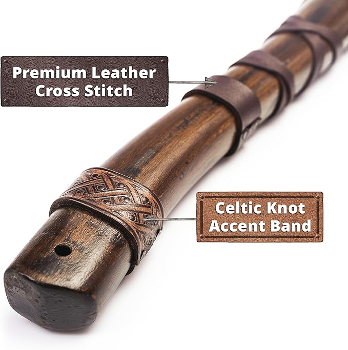 Throwing Axe Set (2) - Norse Tradesman 14 Viking Throwing Axe Set - Two Fully Sharpened Norse Hand-Axes - Carbon Steel Axe Heads with Premium Leather Cross-Stitch
