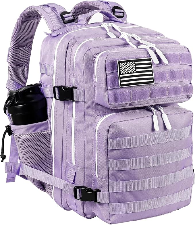 35L Hiking Tactical Backpack for Women Training Gym Fitness Bag Outdoor Camping Backpacks Travel Waterproof (Purple)