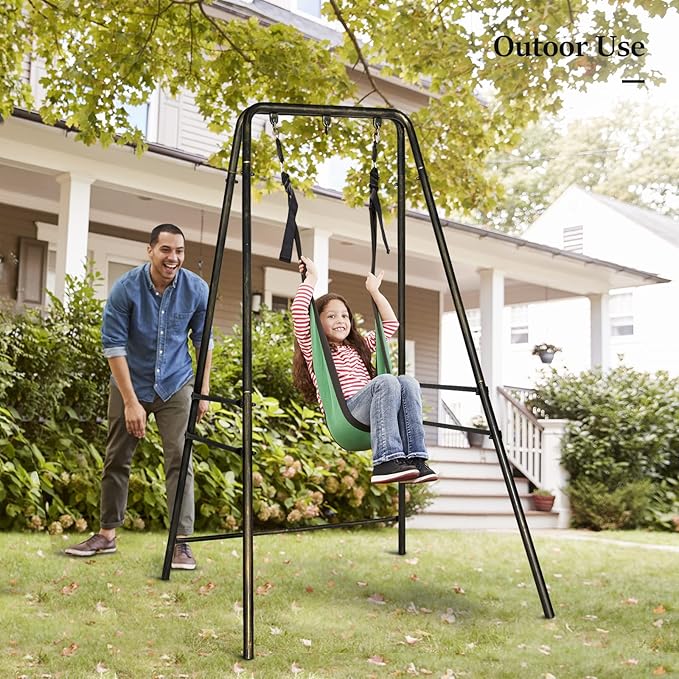 ONCLOUD Upgraded Hammock Chair Stand Metal Swing Stand Frame Heavy Duty Steel Hammock Stand Only for Porch Backyard Indoor or Outdoor Antique Bronze Finish