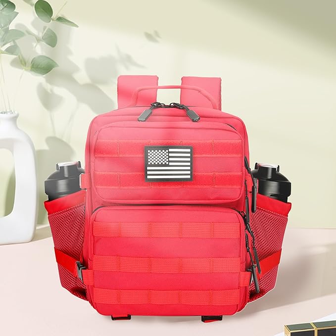 9L Mini Tactical Backpack for Men and Women Tactical Backpack Small for Hiking Small Tactical Bag (Red)