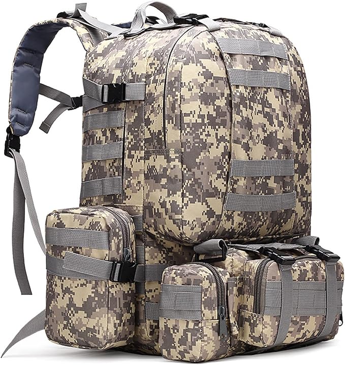 50L Large Tactical backpack military army rucksack detachable Molle bag assault pack