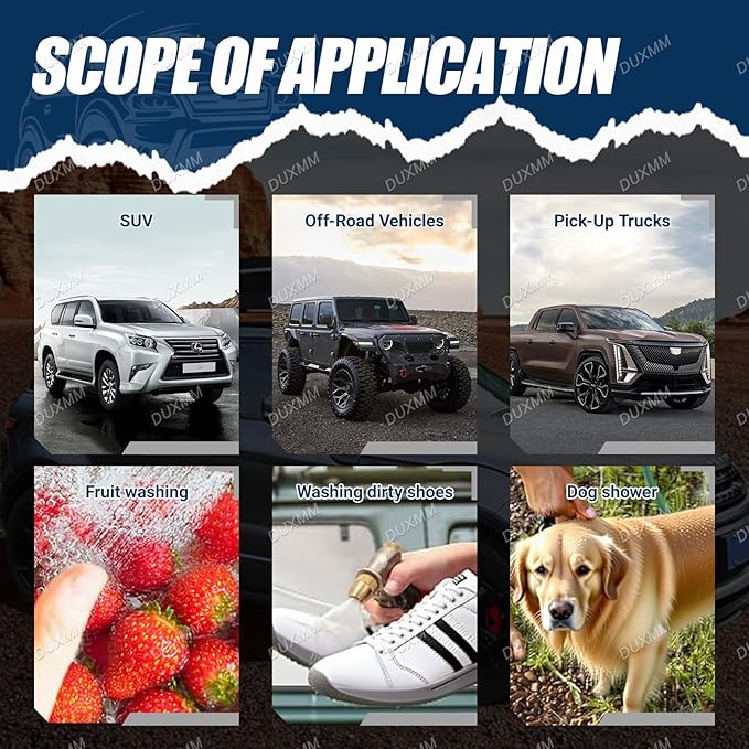 Portable Water StorageRoof Rack Mount Road Shower18L/20L/30L Pressurized Water Tank for Camping ShowerIdeal for Overlanding and Outdoor Activities 18L
