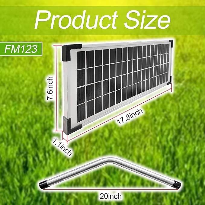 FM123 Solar Panel KitCompatible with Mighty Mule Automatic Gate Openers10 Watt