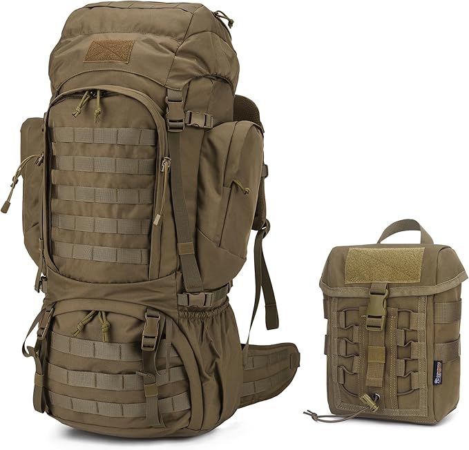Mardingtop 60L Hiking Backpack+ Molle Tactical Utility Pouch