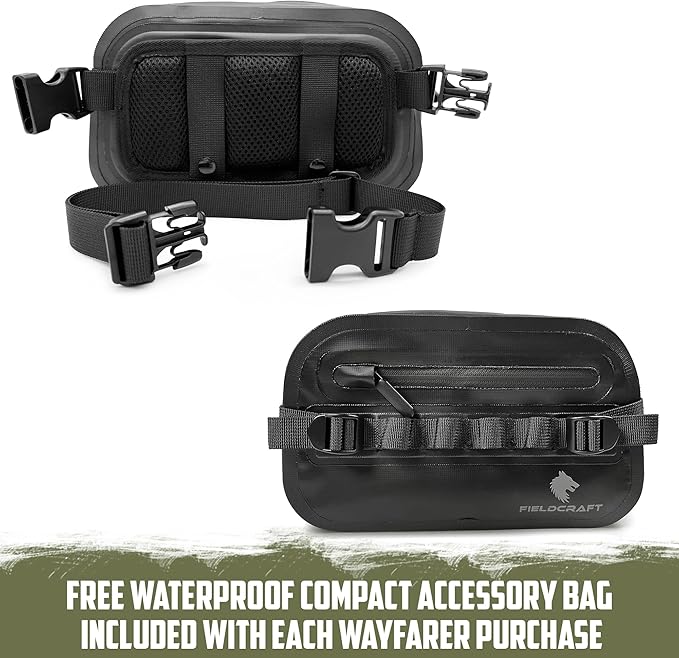 FIELDCRAFT Wayfarer Waterproof Rolltop Backpack Dry Bag for Outdoor Water Sports Kayaking Boating Camping Hiking Scuba Diving Fishing Beach and Lake Activities
