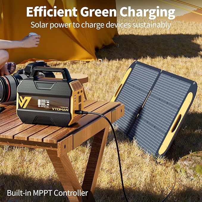 VTOMAN FlashSpeed 300 Portable Power Station 300W 230Wh LiFePO4 Battery with 3000 Life Cycles 100W PD USB-C Fast Charge 6 Outputs for Outdoor Camping Home Backup RV Off-Grid