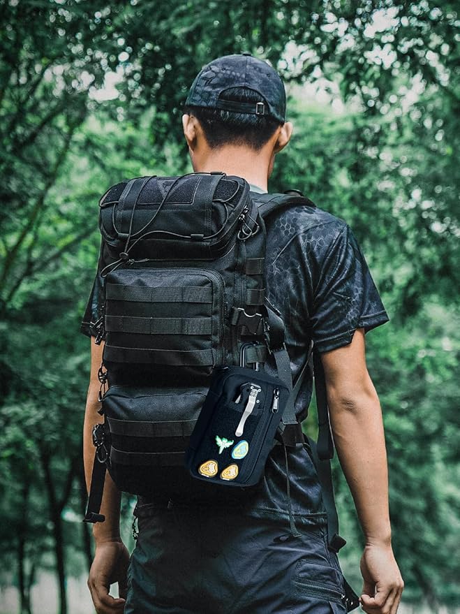 VIPERADE VE30 Molle Pouches Small EDC PouchCompact Belt Pouch for MenEDC Pouch Pocket Organiser with Patches AreaAdjustable Molle Backpack Pack Pocket for Camping Bush Craft/Hiking/Traveling