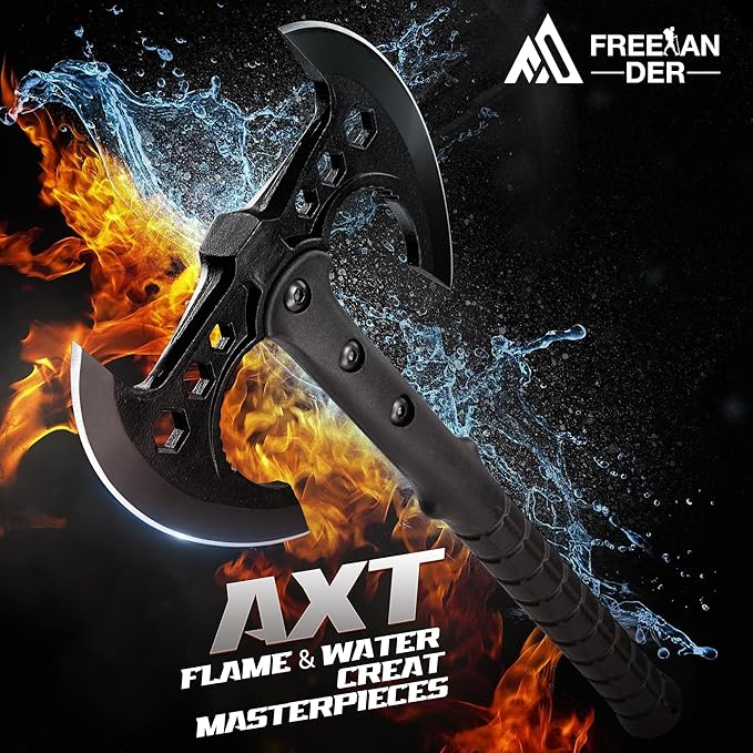 Freelander Professional Throwing Axe Set – 2-Pack 16 Throwing Hatchet Set with Sheaths and Ergonomic Handles for Competition and Recreation Gift for Men