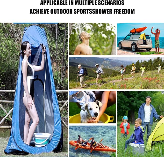 Portable shower camping shower outdoor shower with digital temperature display equipped with removable large capacity rechargeable batterySuitable for camping pet bathing