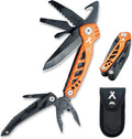 Utility Tool by Bear Grylls Multitool Pocket Knife For Camping Hiking EDC and Survival with Bottle &amp Can Opener Pliers Screwdriver Sheath - Black Oxide Finish Medium