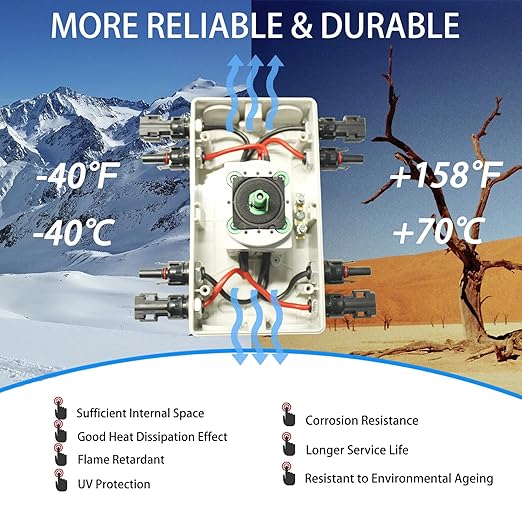 IP66 Waterproof Solar PV DC Quick Disconnect Switch 1000V 64A Solar Panel Disconnect Switch with Connector for Off/On-Grid Systems RV &amp Boats