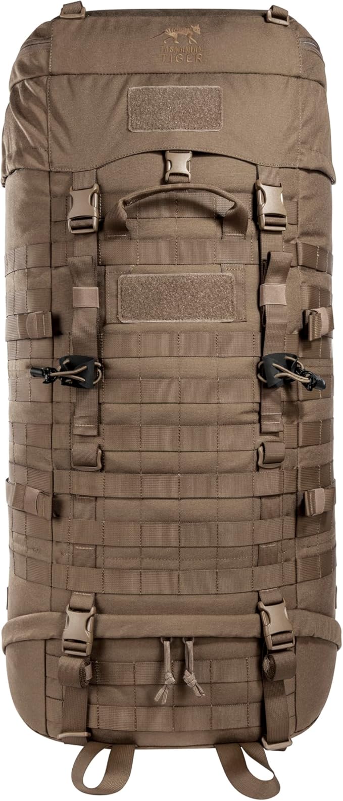 Tasmanian Tiger Base Pack 75 Liters Tactical Backpack Expandable MOLLE Padded Carrying System Hydration Compatible Coyote