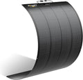 BougeRV Upgrade Arch 200W N-Type Fiberglass Flexible Solar Panel 24 Volts 16BB Mono Cell 25% High-Efficiency 270° Lightweight Compact for RV Boat Marine Camping Home Curve Surface Black