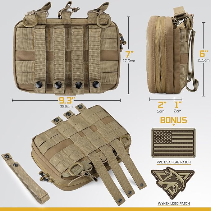 WYNEX Tactical Chest Rig Pack for Men Running Chest Bag with Front Loop Airsoft Tactical Mag Pouch Molle Admin Pouch of Laser Cut