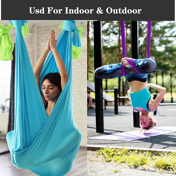 5.5 Yards Aerial Silk Swing Outdoor Hammock Aerial Yoga Swing For AdultsAerial Yoga Hammocks for outside