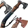Medieval Style Viking Hatchet – Handmade Hand Forged Tomahawk Axe for Camping &amp Hunting (Black &amp Brown 6054)