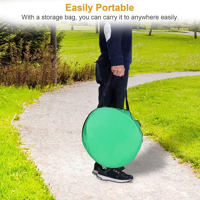 Beach Tent Easy Pop Up 2-3 Person Beach Shade Beach Tent Sun Shelter Instant Portable Beach Tent Umbrella Sun Shade Canopy with Storage Bag for Outdoor Beach Camping Fishing (Green)