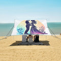 ALAZA Wedding Couple Beach Tent Sun Shelter UPF50+ Protection Beach Shade Canopy w/ 4 Sandbags for Outdoor Camping Fishing Backyard Fun Picnic 10x9 ft