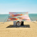 ALAZA Sunflower Bouquet Beach Tent Sun Shelter UPF50+ Protection Beach Shade Canopy w/ 4 Sandbags for Outdoor Camping Fishing Backyard Fun Picnic 10x9 ft