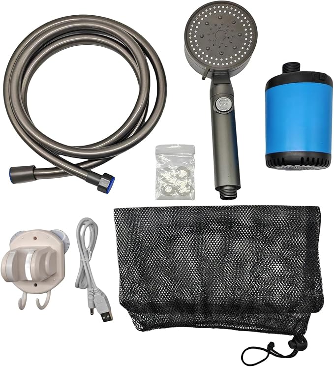 Portables Camping Shower Set Folding Bucket Charging Travel Shower Pumps for Hiking Travel