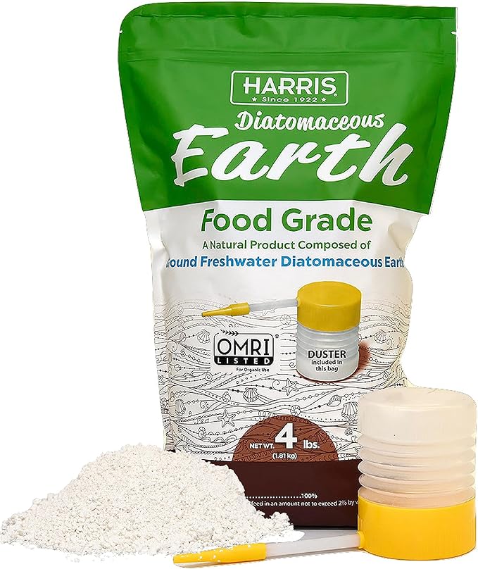 PyGanic Gardening 8oz Botanical Insecticide + Harris Diatomaceous Earth Food Grade (4lb)
