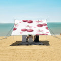 ALAZA Cherry Bow Pattern Beach Tent Sun Shelter Portable Canopy Sunshade for Outdoor Camping Picnics Backyard Fun 10x9 ft