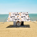 ALAZA Cactus Cacti Beach Tent Sun Shelter UPF50+ Protection Beach Shade Canopy w/ 4 Sandbags for Outdoor Camping Fishing Backyard Fun Picnic 10x9 ft